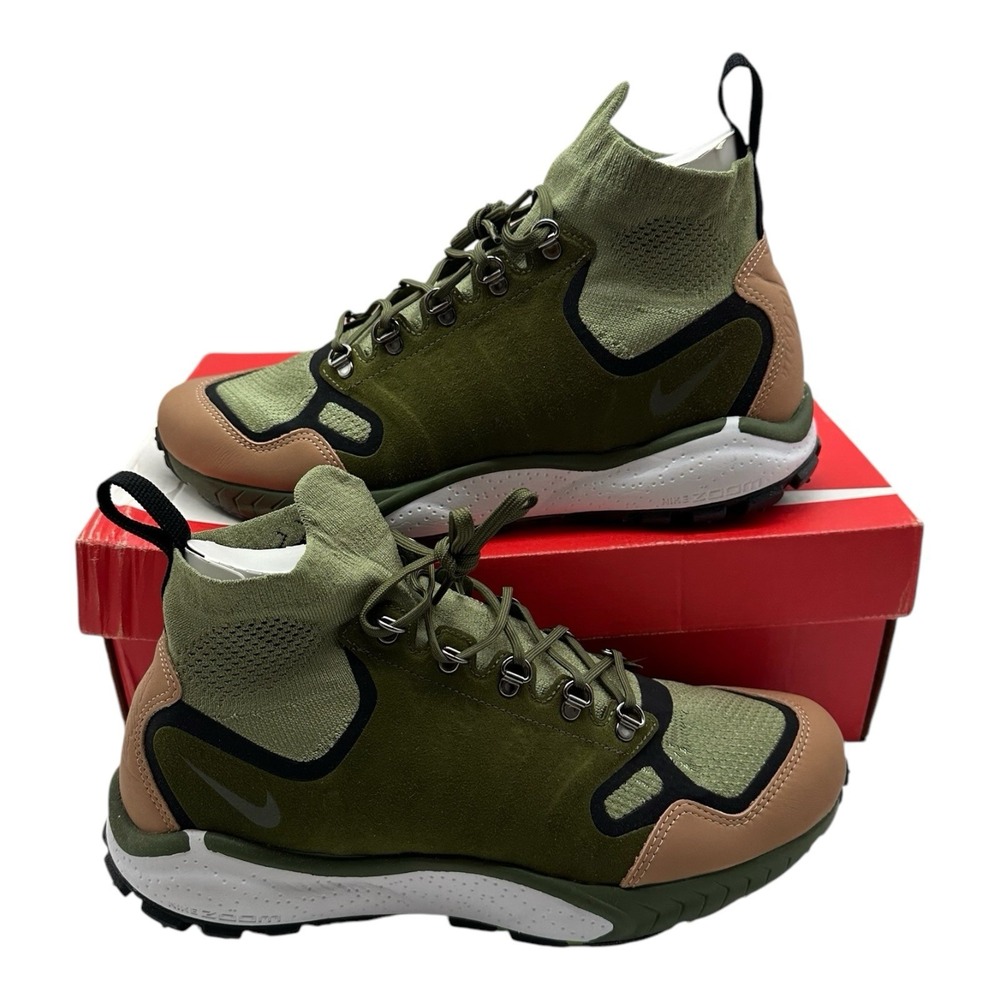 Nike Air Zoom Talaria Mid Flyknit‎ Premium Shoes Mens 8.5 Palm/Legion Green FK